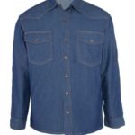 MYFOM SAFARİ JEAN GÖMLEK UZUN KOL